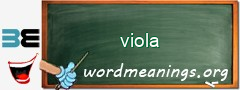 WordMeaning blackboard for viola